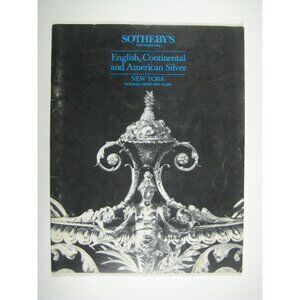 Sotheby's Auction Catalog 1985 English Continental American Silver 5289 NY